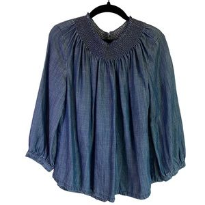 ✨LOFT✨Chambray Top Size XS